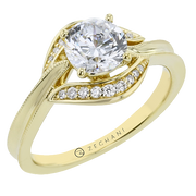 Engagement Ring in 14k Gold with Diamonds