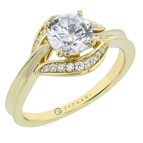 Engagement Ring in 14k Gold with Diamonds