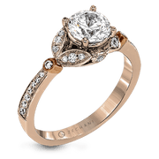 Engagement Ring in 14k Gold with Diamonds