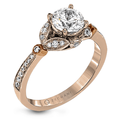 Engagement Ring in 14k Gold with Diamonds