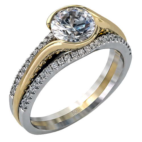 Engagement Ring in 14k Gold with Diamonds