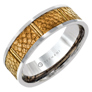 Men Ring in 14k Gold with Diamonds