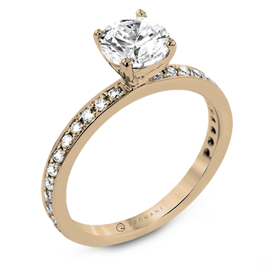 ZR1564 Engagement Ring in 14k Gold with Diamonds