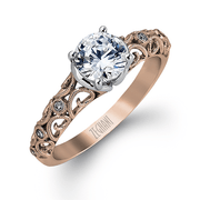 Engagement Ring in 14k Gold with Diamonds