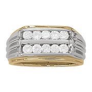 Mens 10-Diamond Channel Band Ring