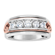 Round Diamond Two-Stone Fashion Ring