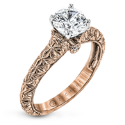 ZR1781 Engagement Ring in 14k Gold with Diamonds