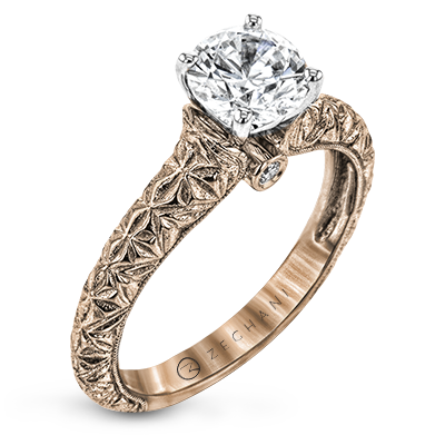 ZR1781 Engagement Ring in 14k Gold with Diamonds