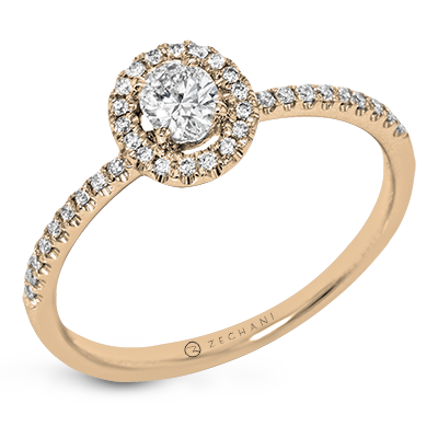 Engagement Ring in 14k Gold with Diamonds