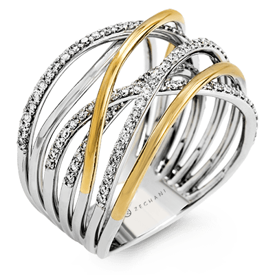 Right Hand Ring in 14k Gold with Diamonds