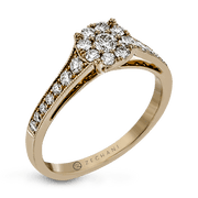 ZR827 Engagement Ring in 14k Gold with Diamonds