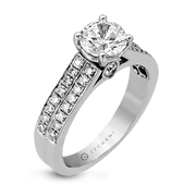 ZR418 Engagement Ring in 14k Gold with Diamonds