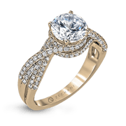 ZR1155 Engagement Ring in 14k Gold with Diamonds