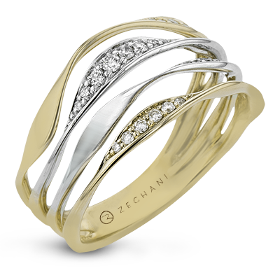 Right Hand Ring in 14k Gold with Diamonds