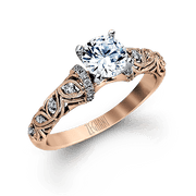 Engagement Ring in 14k Gold with Diamonds