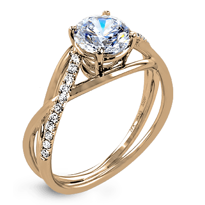 Engagement Ring in 14k Gold with Diamonds