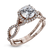 Engagement Ring in 14k Gold with Diamonds