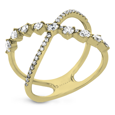 ZR2020 Right Hand Ring in 14k Gold with Diamonds