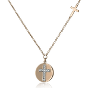 Cross Pendant in 14k Gold with Diamonds