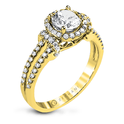 ZR1178 Engagement Ring in 14k Gold with Diamonds