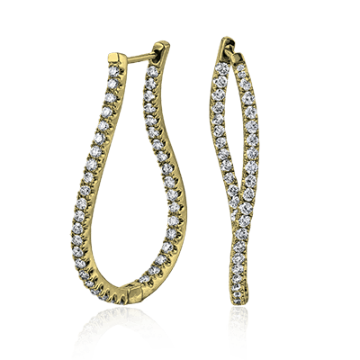 Hoop Earring in 14k Gold with Diamonds