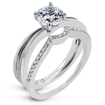 ZR2068 Wedding Set in 14k Gold with Diamonds