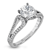 ZR1226 Engagement Ring in 14k Gold with Diamonds