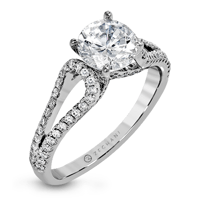 ZR1226 Engagement Ring in 14k Gold with Diamonds