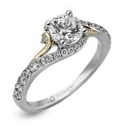 Engagement Ring in 14k Gold with Diamonds