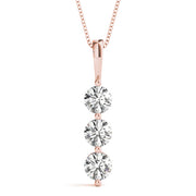 Three Stone Diamond Pendant