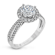 ZR1709 Engagement Ring in 14k Gold with Diamonds