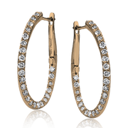 Hoop Earring in 14k Gold with Diamonds