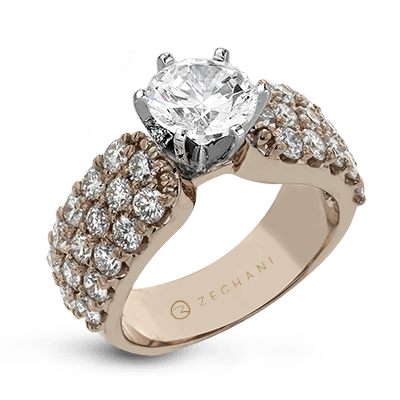 Engagement Ring in 14k Gold with Diamonds