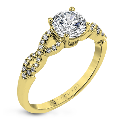 ZR1848 Engagement Ring in 14k Gold with Diamonds