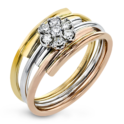 Right Hand Ring in 14k Gold with Diamonds