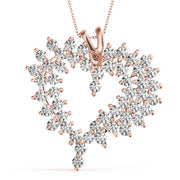 14K Rose Gold Round Diamond Fashion Pendant