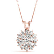 Rose Gold 1 CT Diamond Fashion Pendant Necklace