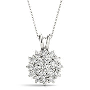 Multi-Diamond Round Pendant
