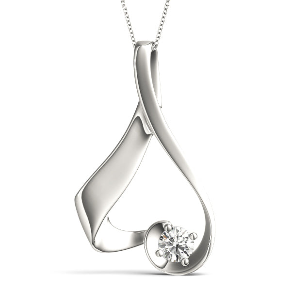 0.8 CT Round Diamond Solitaire Pendant