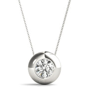 Platinum 1 ct tw Solitaire Diamond Pendant