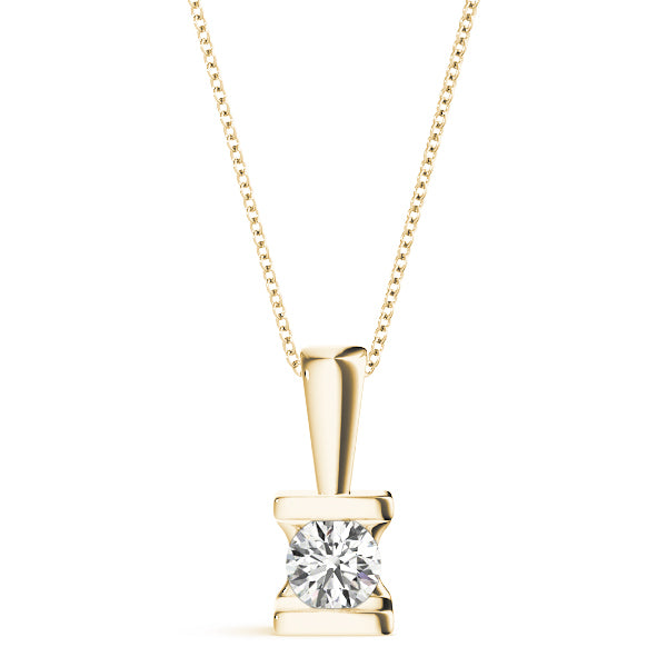 14K Yellow Gold 1 ct tw Solitaire Diamond Pendant