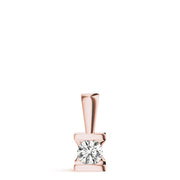 18K Rose Gold 1 ct tw Solitaire Diamond Pendant