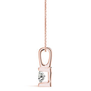 14K Rose Gold 1 ct tw Solitaire Diamond Pendant