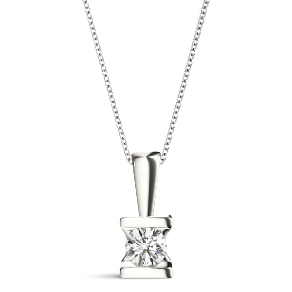 Platinum 1 ct tw Solitaire Diamond Pendant