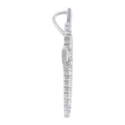 Multi-Diamond Religious Cross Pendant