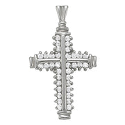 Multi-Diamond Religious Cross Pendant