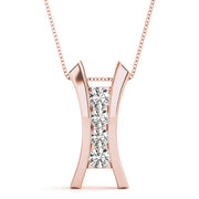 Rose Gold 0.5 CT Diamond Fashion Pendant Necklace
