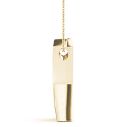 14K Yellow Gold Diamond Cluster Fashion Pendant
