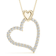 14K Yellow Gold Diamond Cluster Fashion Pendant