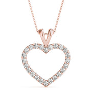 14K Rose Gold Multi-Diamond Fashion Pendant